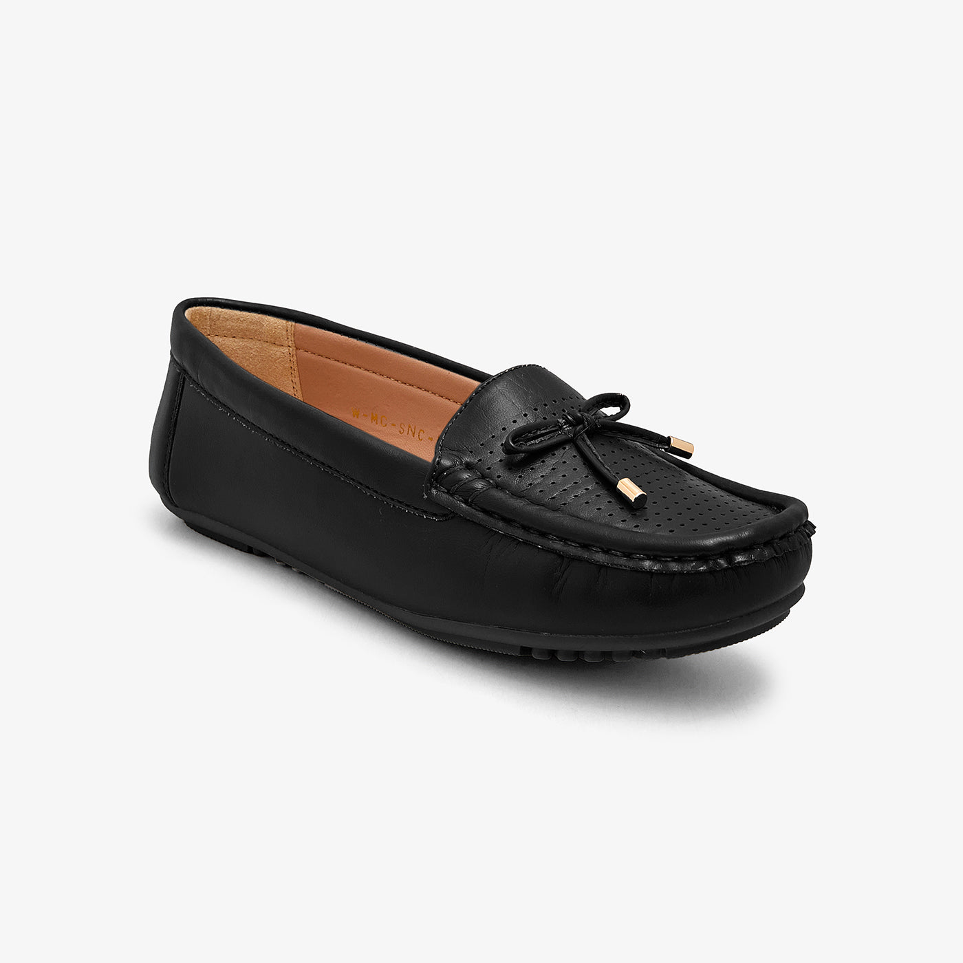 Womens black cheap moccasin shoes