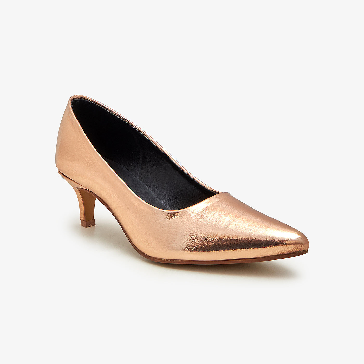 Gold pointed 2025 kitten heels