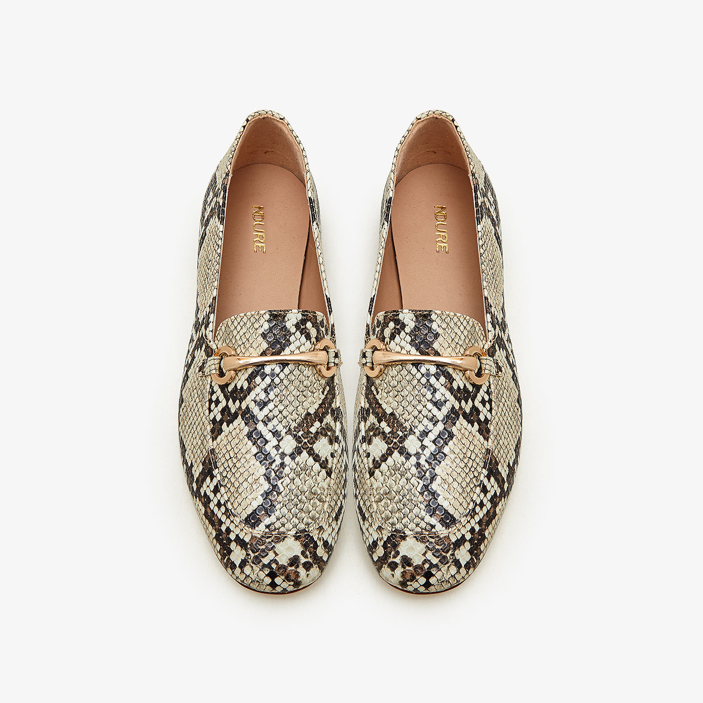 Womens sales snakeskin flats